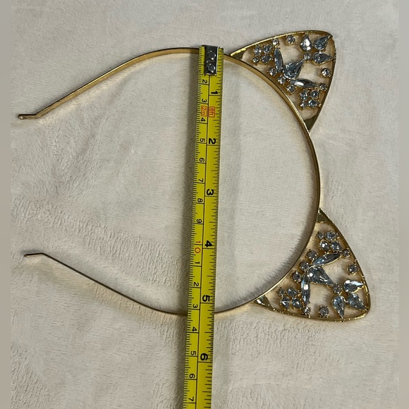 Set of 2 Metal Cat Headbands (1 gold & 1 silver) - Picture 7 of 10